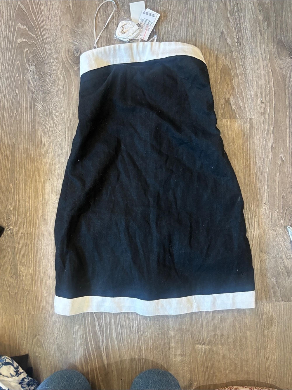 Nwt Abercrombie & Fitch Black mini dress with White Trim and shorts underneath